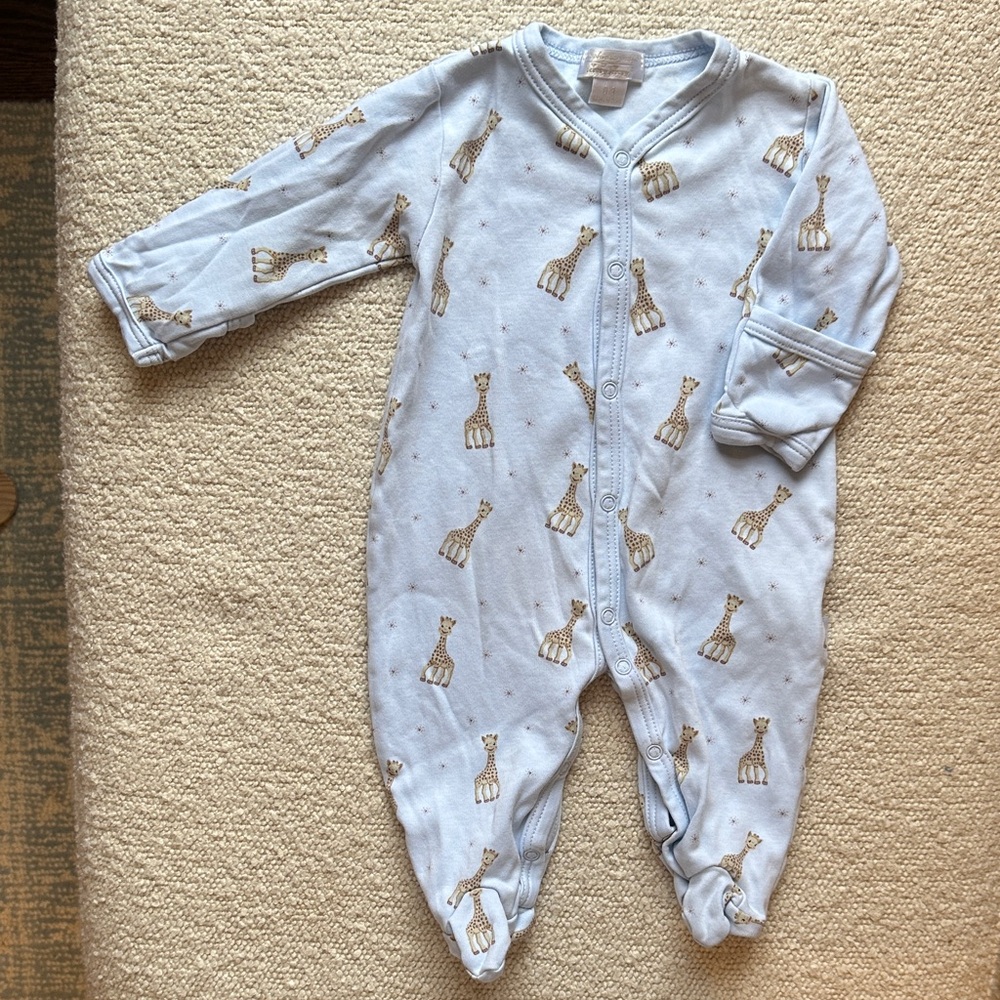 Kissy Kissy Sophie la Girafe Blue Print Footie